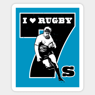 I Love Rugby Sevens Sticker